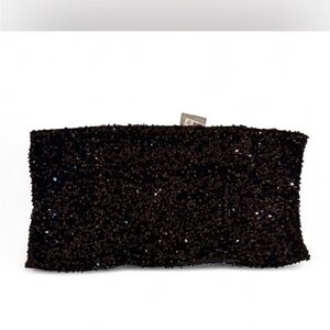 H&M Black Sequin Strapless Crop Top